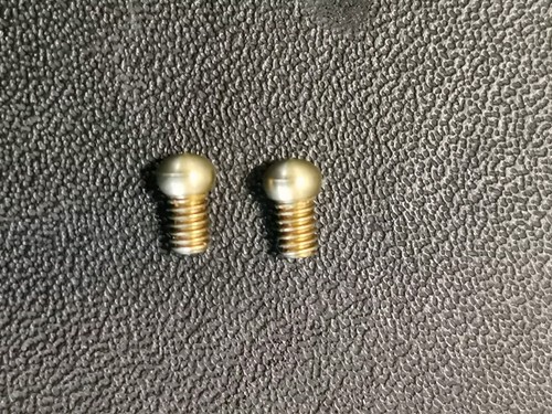 Two brass shotgun front beads - shotgun,